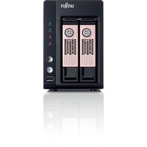 Fujitsu CELVIN Q703 2 x Total Bays NAS Server - External - Marvell2 GHz - 1 GB RAM DDR3 SDRAM - Serial ATA/300 - RAID Supported 0, 1, JBOD - 2 x 2.5inch/3.5inch Bay - Giga