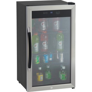 Avanti BCA306SSIS 3.0 Cubic Foot Beverage Cooler - 3 ft³ - Auto-defrost - Auto-defrost - Reversible - 3 ft³ Net Refrigerator Capacity - 120 V AC - Silver - LED Light
