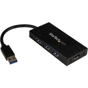 StarTech.com USB 3.0 to HDMI External Multi Monitor Graphics Adapter with 3-Port USB Hub