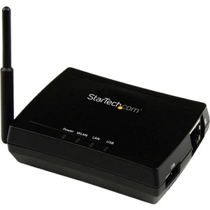 StarTech.com 1 Port USB Wireless-N 150Mbps AirPrint Server - 802.11b/g/n - Wi-Fi - IEEE 802.11n - USB - External