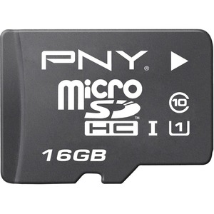 PNY Elite Performance 16 GB microSDHC - 100 MB/s Read - 30 MB/s Write - 1 Card