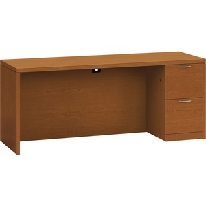 HON Valido Right Pedestal Credenza, 72"W - 2-Drawer - 72" x 24" x 29.5" x 1.5" - 2 x File Drawer(s) - Single Pedestal on Right Side - Ribbon Edge - Material: Particleboard - F