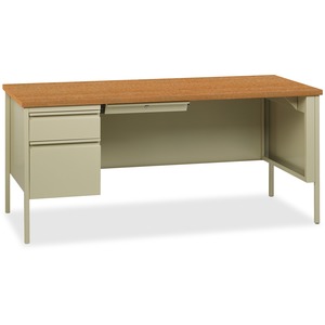 Lorell Fortress Series Left-pedestal Desk