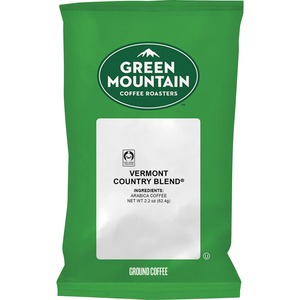 Green Mountain Coffee Vermont Country Blend Regular Coffee - Regular - Vermont Country Blend - 2.2 oz - 100 Coffee Bag - 100 / Carton