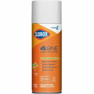 CloroxPro™ 4 in One Disinfectant & Sanitizer - 14 fl oz (0.4 quart) - Fresh Citrus Scent - 1 Each - Deodorize, Disinfectant