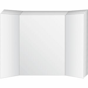 Geographics Royal Brites Project Board - 48" (4 ft) Width x 36" (3 ft) Height - White Surface - Rectangle - 6 / Carton