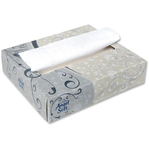 Angel Soft Professional Series Personal Flat Box Facial Tissue - 2 Ply - White - 50 Per Box - 60 / Carton