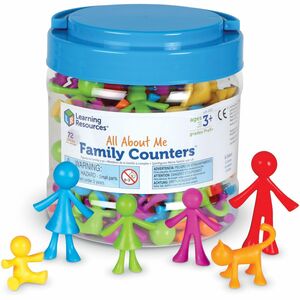 Learning Resources All About Me Family Counters Set - Learning Theme/Subject - Assorted - 72 / Pack