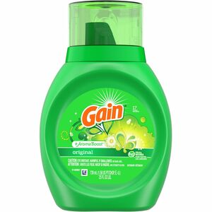 Gain Liquid Laundry Detergent - For Clothing, Laundry - 25 fl oz (0.8 quart) - Original Scent - 6 / Carton - Green