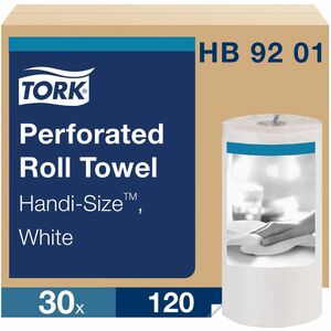 TORK Perforated Roll Paper Towels - 30 / Carton - Absorbent, Perforated, Embossed - White