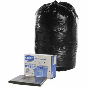 Stout Insect Repellent Trash Liners - 30 gal Capacity - 51.18 mil (1300 Micron) Thickness - Black - 10/Box - Multipurpose - Recycled