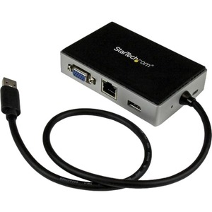 StarTech.com Travel Docking Station For Laptops - USB 3.0 - VGA - Universal Laptop Mini Docking Station