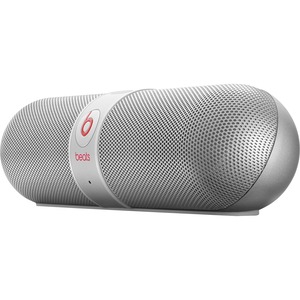 Beats by Dr. Dre Pill 2.0 Speaker System - Portable - Battery Rechargeable - Wireless Speakers - Silver - Bluetooth - USB - Near Field Communication NFC, Lightwe