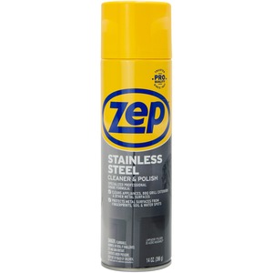 Zep Stainless Steel Polish - For Stainless Steel, Aluminum, Countertop, Appliance, Kitchen - 14 fl oz (0.4 quart) - 1 Each - Rust Resistant, Corrosion Resistant - Chrome, Blac