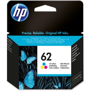 HP 62 (C2P06AN) Original Inkjet Ink Cartridge - Cyan, Magenta, Yellow - 1 Each - 165 Pages
