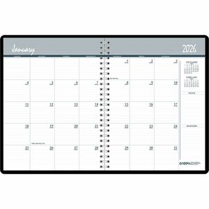 House of Doolittle Doolittle 24-month Large Planner - Monthly - 24 Month - January 2026 to December 2027 - 1 Month Double Page Layout - 8 1/2" x 11" Sheet Size - 2.13" x 1.88"
