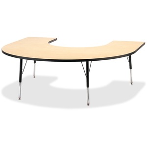 Jonti-Craft Berries Adult Black Edge Horseshoe Table