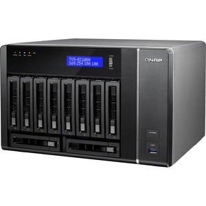 QNAP TVS-EC1080-I3-8G 10 x Total Bays NAS Server - Tower - Intel Core i3 i3-4150 Dual-core 2 Core 3.50 GHz - 8 GB RAM DDR3 SDRAM - Serial ATA/600 - RAID Supported