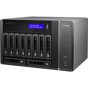 QNAP TVS-EC1080plus-E3-32G 10 x Total Bays NAS Server - Tower - Intel Xeon E3-1245 v3 Quad-core 4 Core 3.40 GHz - 8 GB RAM DDR3 SDRAM - Serial ATA/600 - RAID Supporte