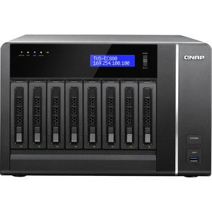 QNAP Turbo vNAS TVS-EC880 8 x Total Bays NAS Server - Tower - Intel Xeon E3-1245 v3 Quad-core 4 Core 3.40 GHz - 8 GB RAM DDR3 SDRAM - Serial ATA/6000, 1, 5, 6, 10,