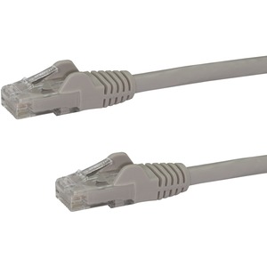 StarTech.com 10m Gray Gigabit Snagless RJ45 UTP Cat6 Patch Cable - 10 m Patch Cord - 1 x RJ-45 Male Network - 1 x RJ-45 Male Network - Patch Cable - Gold Plated - Gr