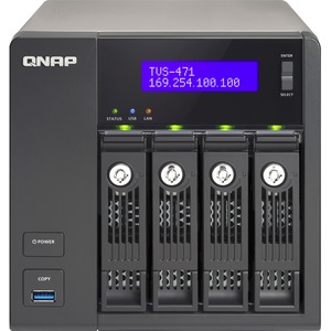 QNAP Turbo vNAS TVS-471 4 x Total Bays NAS Server - Tower - Intel Core i3 i3-4150 Dual-core 2 Core 3.50 GHz