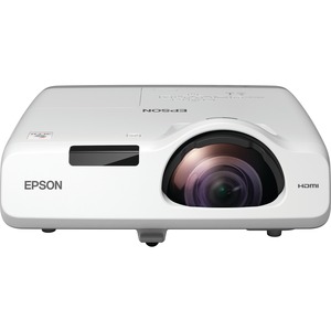 Epson EB-530 Short Throw LCD Projector - 4:3 - 1024 x 768 - Front - 5000 Hour Normal Mode - 10000 Hour Economy Mode - XGA - 16,000:1 - 3200 lm - HDMI - USB - Wireles
