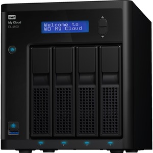 WD My Cloud DL4100 4 x Total Bays NAS Server - Intel Atom C2338 Dual-core 2 Core 1.70 GHz - 16 TB HDD - 2 GB RAM DDR3 SDRAM - RAID Supported 0, 1, 5, 10plusHot Spare,