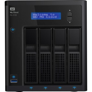 WD My Cloud DL4100 4 x Total Bays NAS Server - Intel Atom C2338 Dual-core 2 Core 1.70 GHz - 2 GB RAM DDR3 SDRAM - RAID Supported 0, 1, 5, 10plusHot Spare, Concatenati