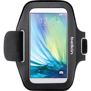 Belkin Sport-Fit Carrying Case Armband for Smartphone - Black - Sweat Resistant - Neoprene - Armband