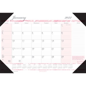 House of Doolittle Breast Cancer Awareness Desk Pad - Julian Dates - Daily, Monthly - 12 Month - January 2022 to December 2022 - 1 Month Single Page Layout - 2.38" x 2.50" Blo