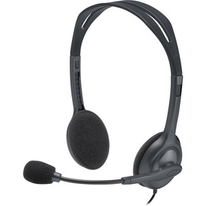 Logitech Stereo Headset H111 - Stereo - Mini-phone (3.5mm) - Wired - 32 Ohm - 20 Hz - 20 kHz - Over-the-head - Binaural - Supra-aural - 7.70 ft Cable - Noise Canceling