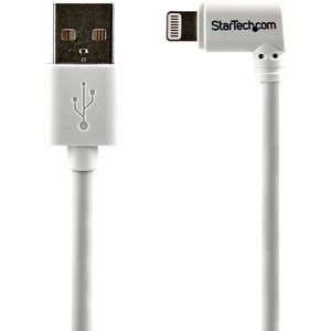 StarTech.com Angled Lightning to USB Cable - 2m 6ft - White - 1 x Lightning Male Proprietary Connector