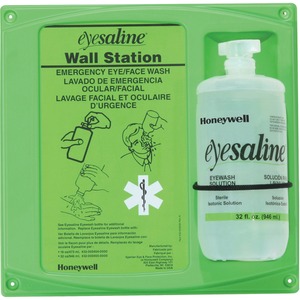 Eyesaline Eyewash Station - 2 lb - 4.5" x 14" x 13" - Green, Clear