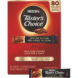 Nescafe Taster's Choice Instant House Blend Coffee - 0.1 oz Per Packet - 80 Stick - 80 / Box