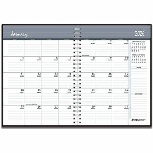 House of Doolittle Embossed Cover 14-month Monthly Planner - Julian Dates - Monthly - 14 Month - December 2024 to January 2026 - 1 Month Double Page Layout - 6 7/8" x 8 3/4" S