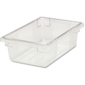 Rubbermaid Commercial 3.5-Gallon Food/Tote Box - External Dimensions: 18" Length x 12" Width x 6" Height - 3.50 gal - Snap Lock Closure - Stackable - Polycarbonate - Clear - F