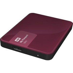 WD My Passport Ultra WDBBKD0020BBY 2 TB External Hard Drive - USB 3.0 - Portable - Wild Berry