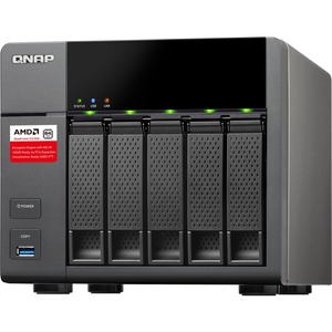 QNAP Turbo NAS TS-563 5 x Total Bays NAS Server - Tower - AMD Quad-core 4 Core 2 GHz - 8 GB RAM DDR3 SDRAM - Serial ATA/600 - RAID Supported 0, 1, 5, 6, 10, Hot Sp