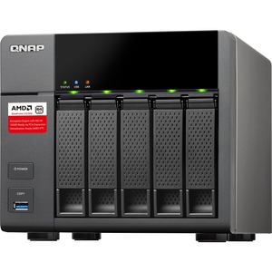 QNAP Turbo NAS TS-563 5 x Total Bays NAS Server - Tower - AMD Quad-core 4 Core 2 GHz - 2 GB RAM DDR3 SDRAM - Serial ATA/600 - RAID Supported 0, 1, 5, 6, 10, Hot Sp