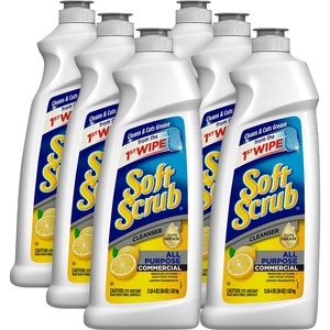 Soft Scrub Total All Purpose Cleanser - Cleaning Cream - Lemon Scent - 6 / Carton