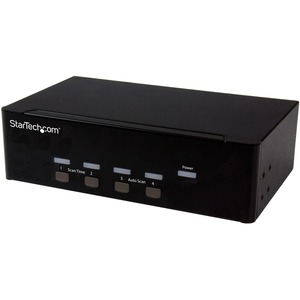 StarTech.com 4-port KVM Switch with Dual VGA and 2-port USB Hub - USB 2.0 - 4 Computers - 1 Local Users