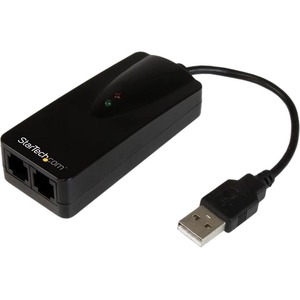 StarTech.com 2-port External USB Modem - 56K Hardware Based Dial-up Interent Fax Modem - USB
