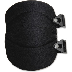 Ergodyne ProFlex Wide Soft Cap Knee Pad - Buckle Closure, Durable, Abrasion Resistant, Light Duty - Foam Pad, Polyester Cover - Black - 2 / Pair