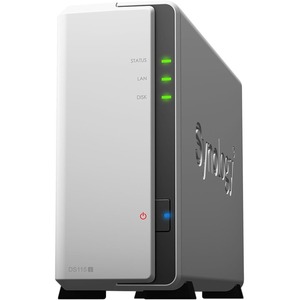 Synology DiskStation DS115j 1 x Total Bays NAS Server - Desktop - Marvell ARMADA 370 88F6707800 MHz - 6 TB HDD - 256 MB RAM DDR3 SDRAM - Serial ATA/600 - 1 x 3.5inch Ba