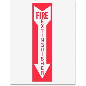 Djois by Tarifold Safety Sign Inserts - 6 / Pack - Fire Extinguisher Print/Message - Rectangular Shape - Red Print/Message Color - Tear Resistant, Durable, Water Proof, Long L