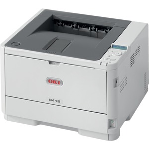 Oki B400 B412dn LED Printer - Monochrome - 33 ppm Mono - 1200 x 1200 dpi Print - 350 Sheets Input