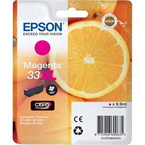 Epson Claria 33XL Ink Cartridge - Magenta - Inkjet - High Yield - 650 Page - 1 / Blister Pack