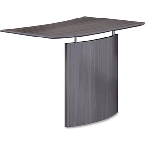 Mayline Right Hand Bridge - 29.5" Height x 48" Width x 24" Depth, x 1" Thickness Work Surface - Beveled Edge - Material: Steel - Finish: Gray, Laminate, Silver - Stain Resista