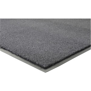 Genuine Joe Silver Series Indoor Entry Mat - Building, Carpet, Hard Floor - 10 ft Length x 36" Width - Plush - Charcoal - 1Each